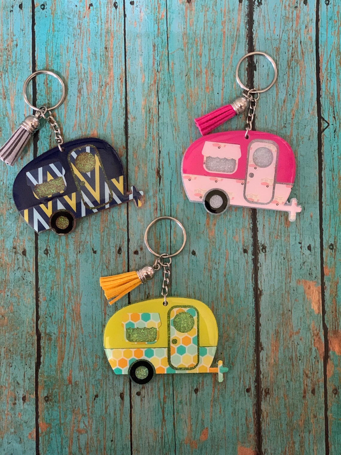 Custom camper keychains Etsy