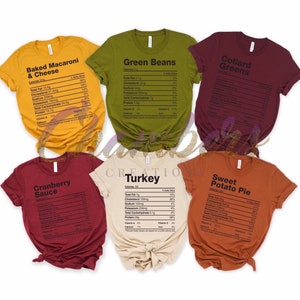 Thanksgiving dinner shirts