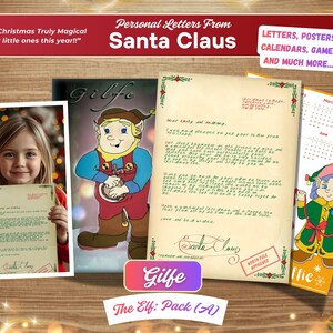 Personalised Santa Letter + Christmas Printable PackA, Christmas Bundle,  Elf Posters, Calendars, More Print Gifts, Digital Download
