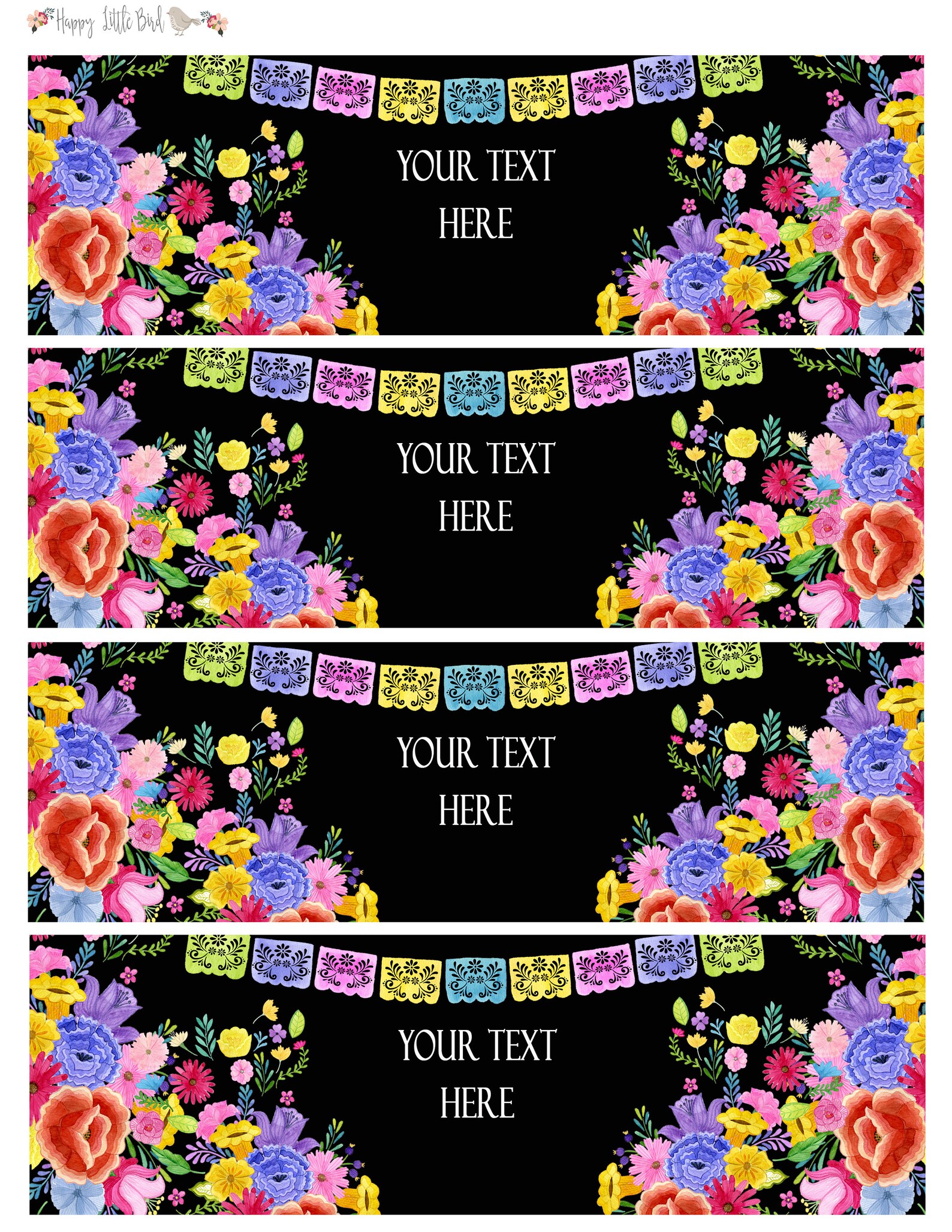 Fiesta Water Bottle Labels Printable Labels Custom Water - Etsy