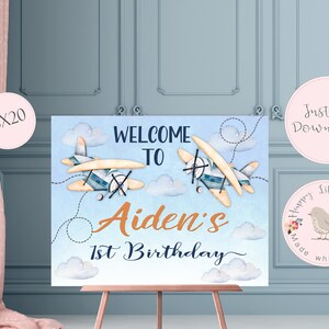 Airplane Welcome Sign Printable Sign Instant Download - Etsy