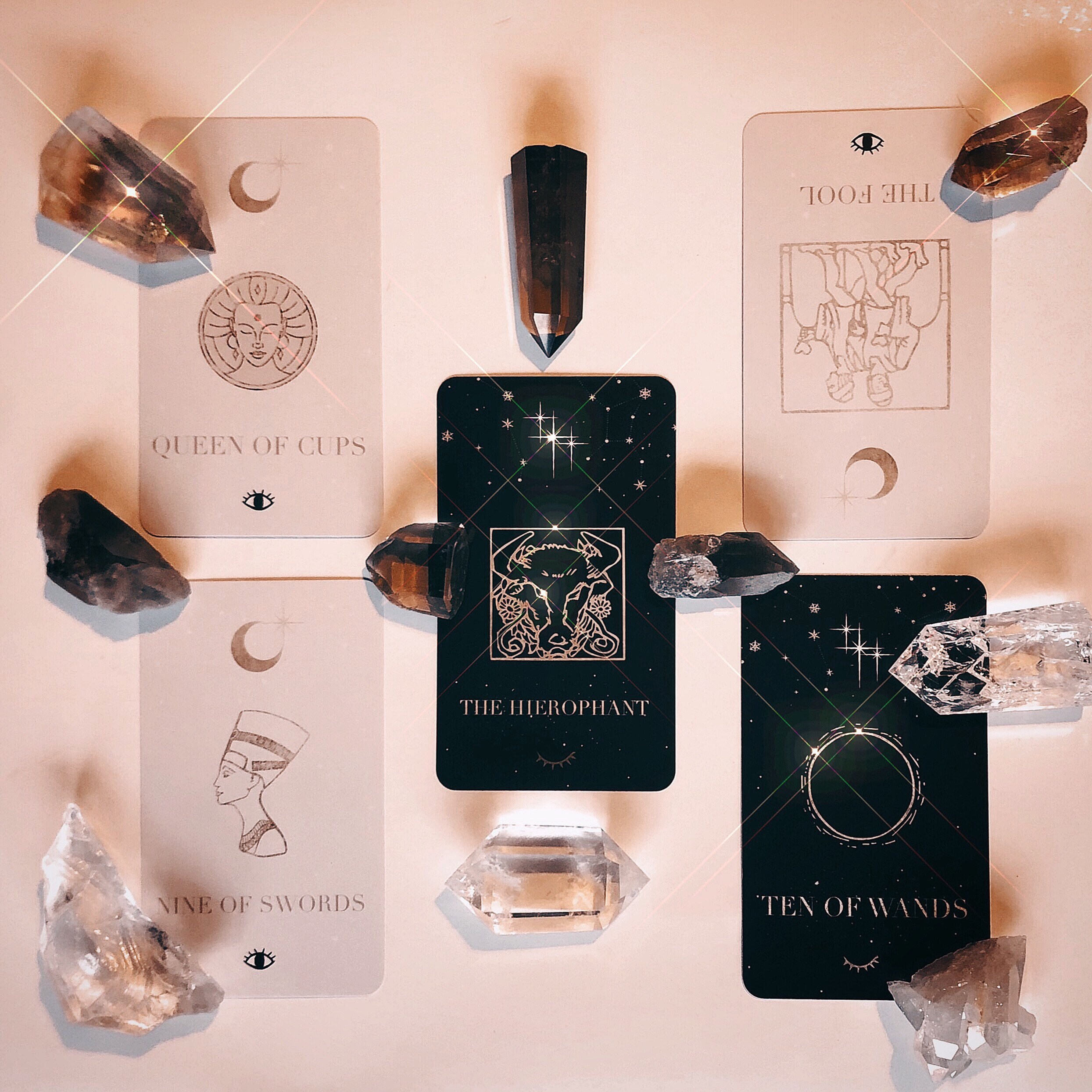 In depth detailed crystal & Tarot card reading 5 card Etsy