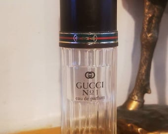 Gucci perfume bottle, empty vintage bottle, 1970's, retro, vintage, genuine