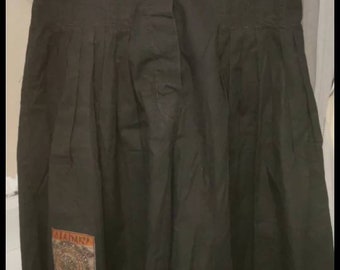 Vintage Kalahari high waist wide shorts, 100%cotton, black, size 14,comfortable outfit, jungle style, genuine