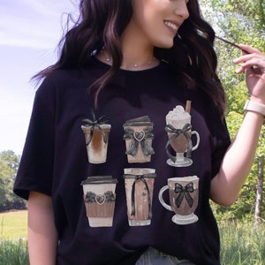 Coquette Coffee Tee, Coquette Top, Coffee Lovers Shirt, Coffee T-Shirt, Iced Coffee Sweatshirt