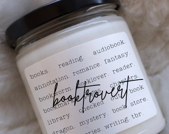 Booktrovert Bookish Candle, Bookish Gift, Book Candle, Book Lover Gift