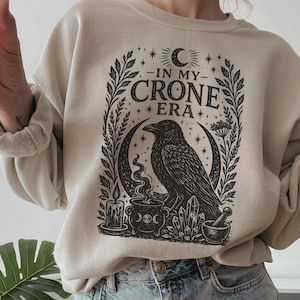 In My Crone Era Crewneck Sweatshirt, Hecate Raven Shirt, Divine Feminine