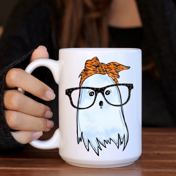 Cute Ghost Mug, Halloween Mugs, Cute Ghost, Sheet Ghost Mug, Halloween Mugs, Ghost Tiered Tray Mug