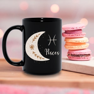 Pisces Zodiac Mug, Pisces Mug, Pisces Astrology, Witchy Pisces Mug, Pisces Gift