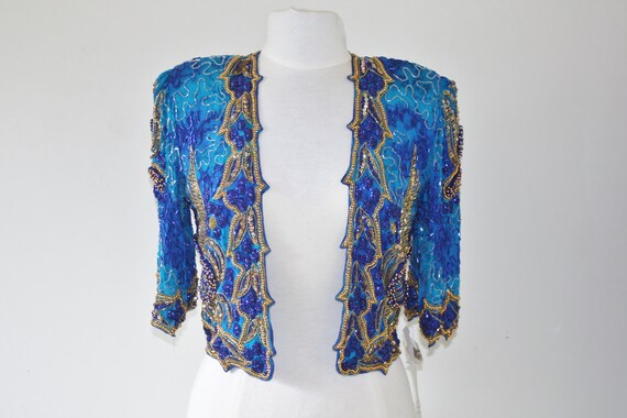 JASDEE Vintage Dress Hand Work Bead & Sequins & Hand Print on Silk Style 2024 