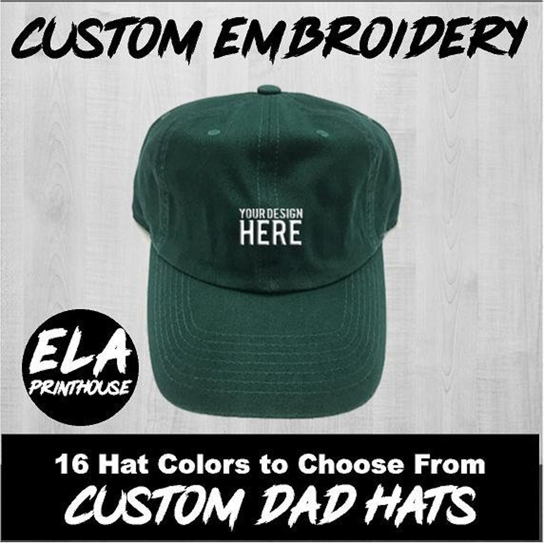 Custom Hat Embroidery Dad Hat Custom Stitching Custom Dad Hat