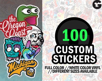 100 Custom Die Cut Stickers - Packaging Labels - Die Cut Vinyl Stickers - Promotional Stickers - Beer Bottle Labels - Custom Labels