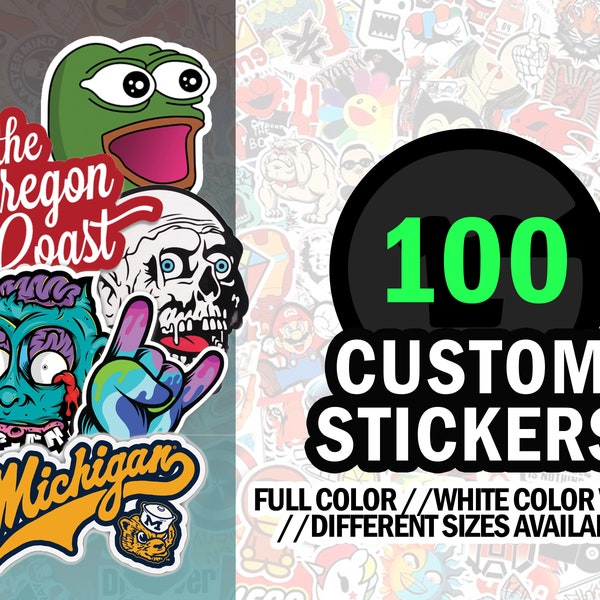 100 Custom Die Cut Stickers - Packaging Labels - Die Cut Vinyl Stickers - Promotional Stickers - Beer Bottle Labels - Custom Labels