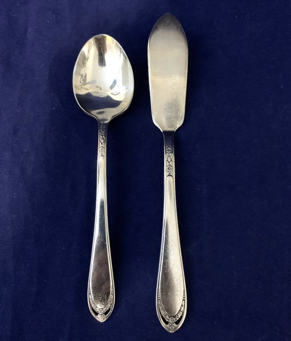 Rogers Bros 1847 LOVELACE Master Butter Knife & Sugar Spoon IS Etsy