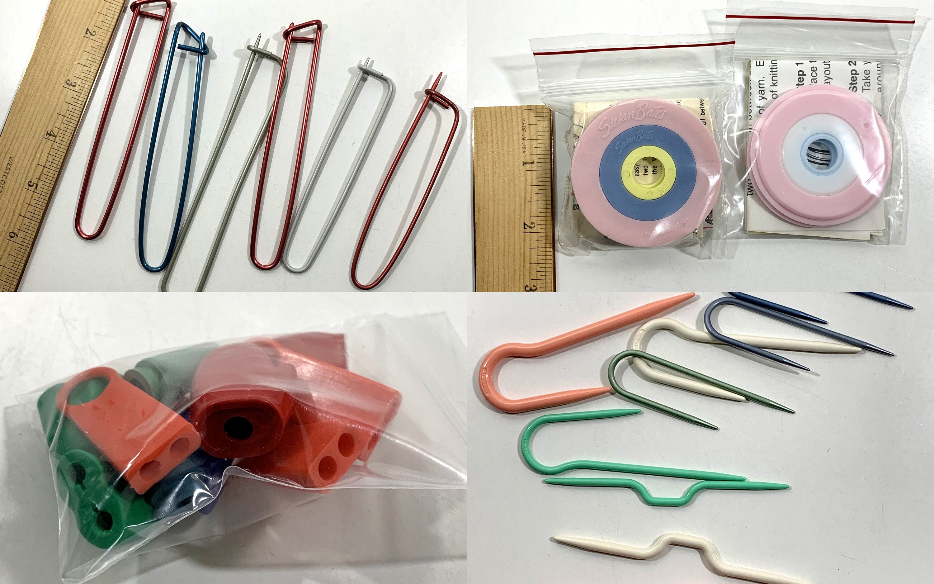 Large Lot of Knitting Gadgets Tools Markers Bobbins Etsy
