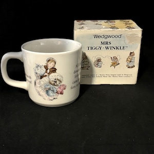 Wedgwood Mrs Tiggy Winkle Cup Mug Baby Toddler Beatrix Potter New Old Stock NIB