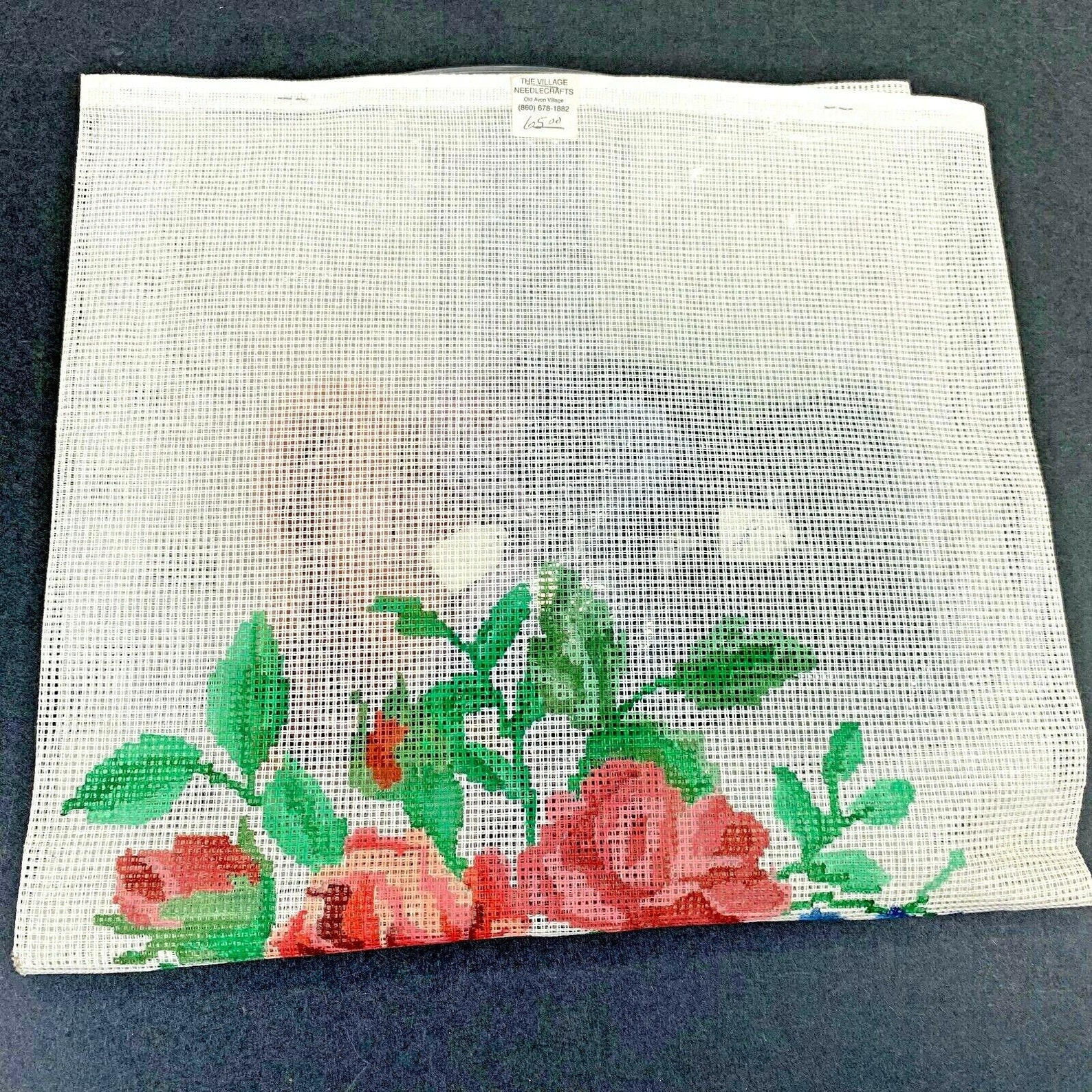 Custom Floral Needlepoint Kit Penelope Canvas Double Thread Etsy