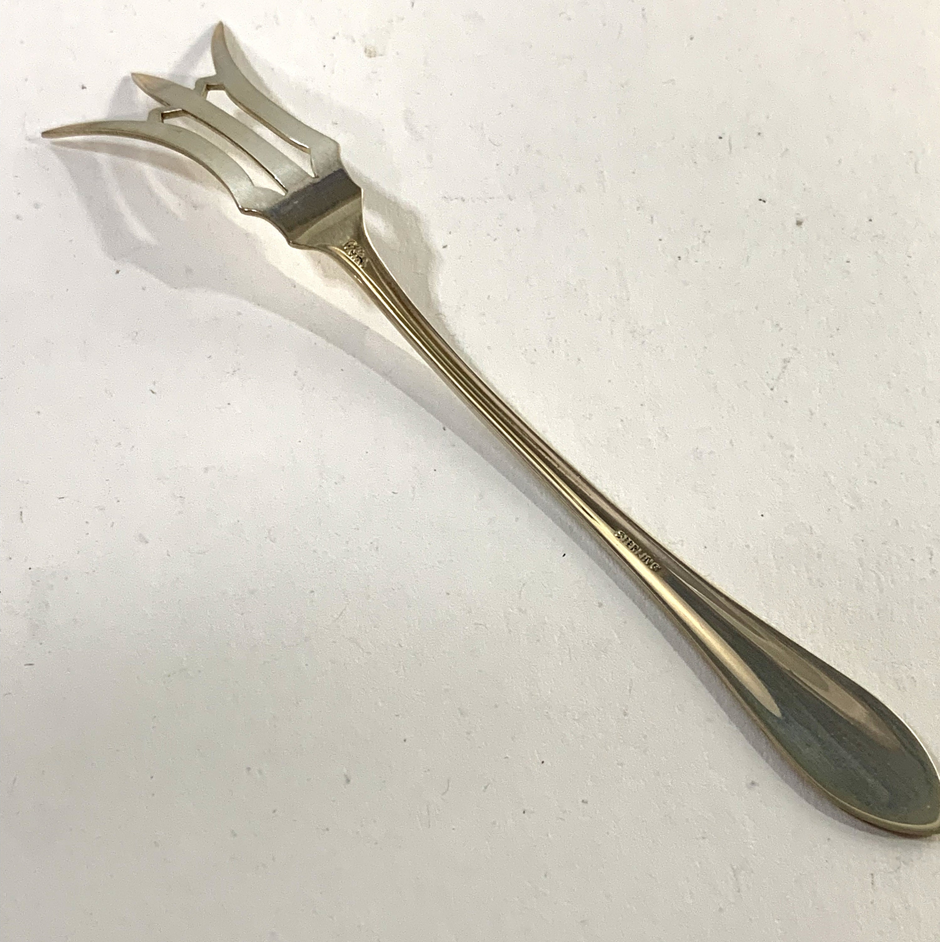 Sterling Silver Pickle Olive Fork No Mono Small Hallmark Etsy