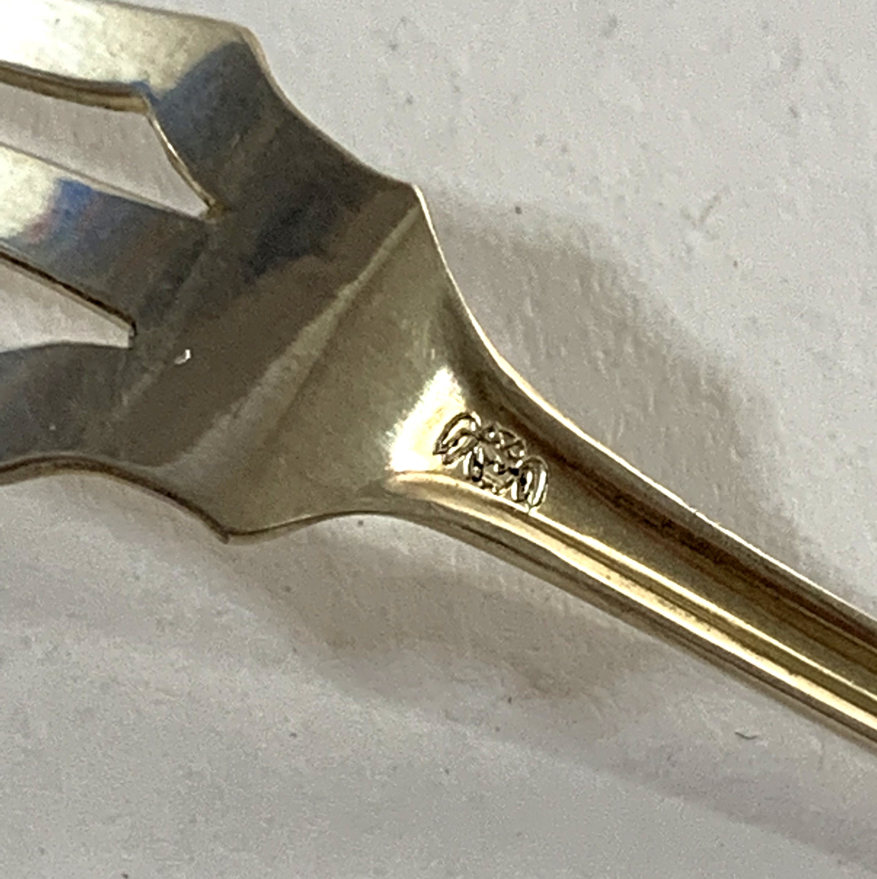 Sterling Silver Pickle Olive Fork No Mono Small Hallmark Etsy