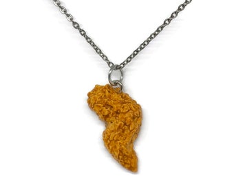 Crispy Chicken Wing Necklace | Food Necklace | Foodie Gift