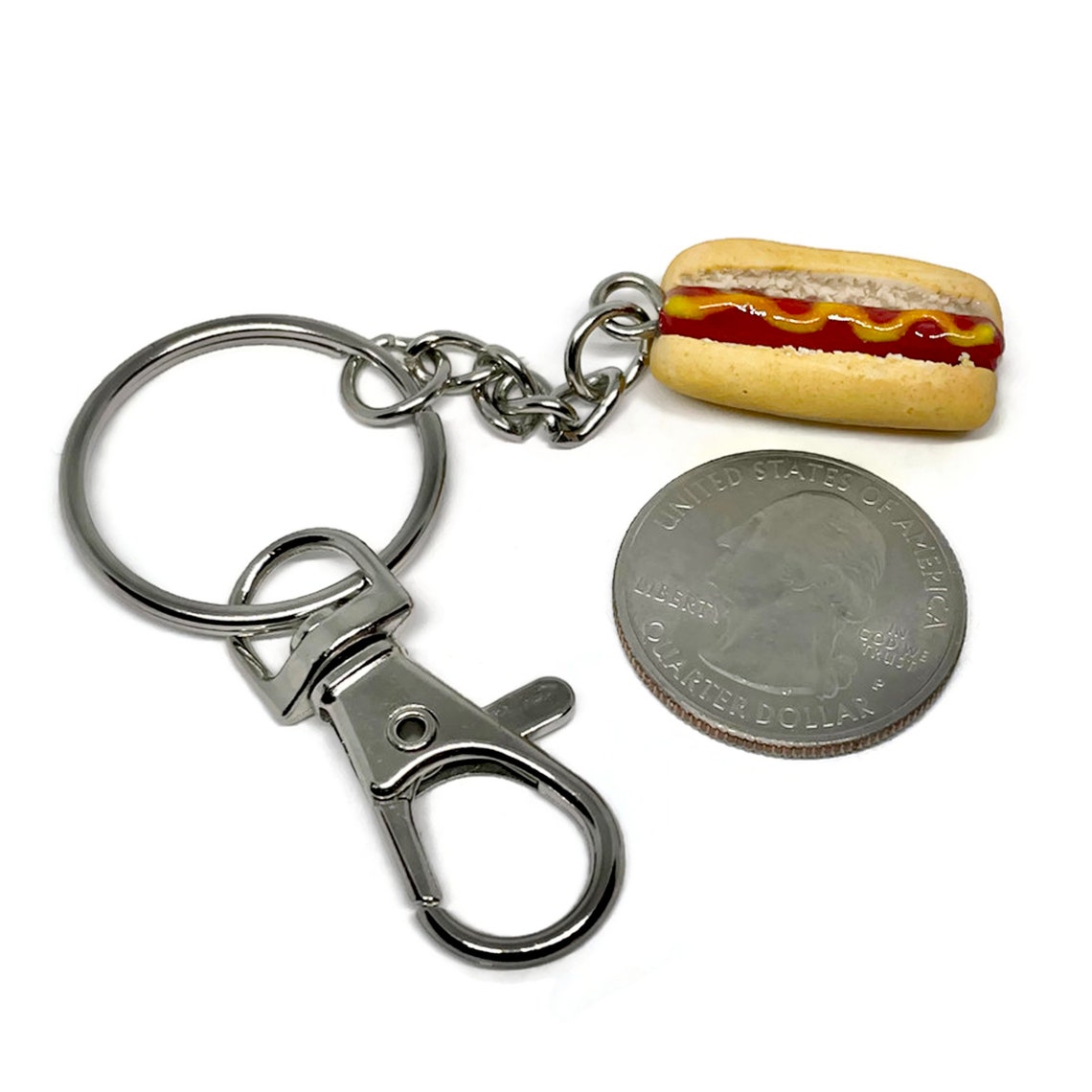 Hot Dog Keychain Miniature Food Keychains Gift for Foodies Etsy