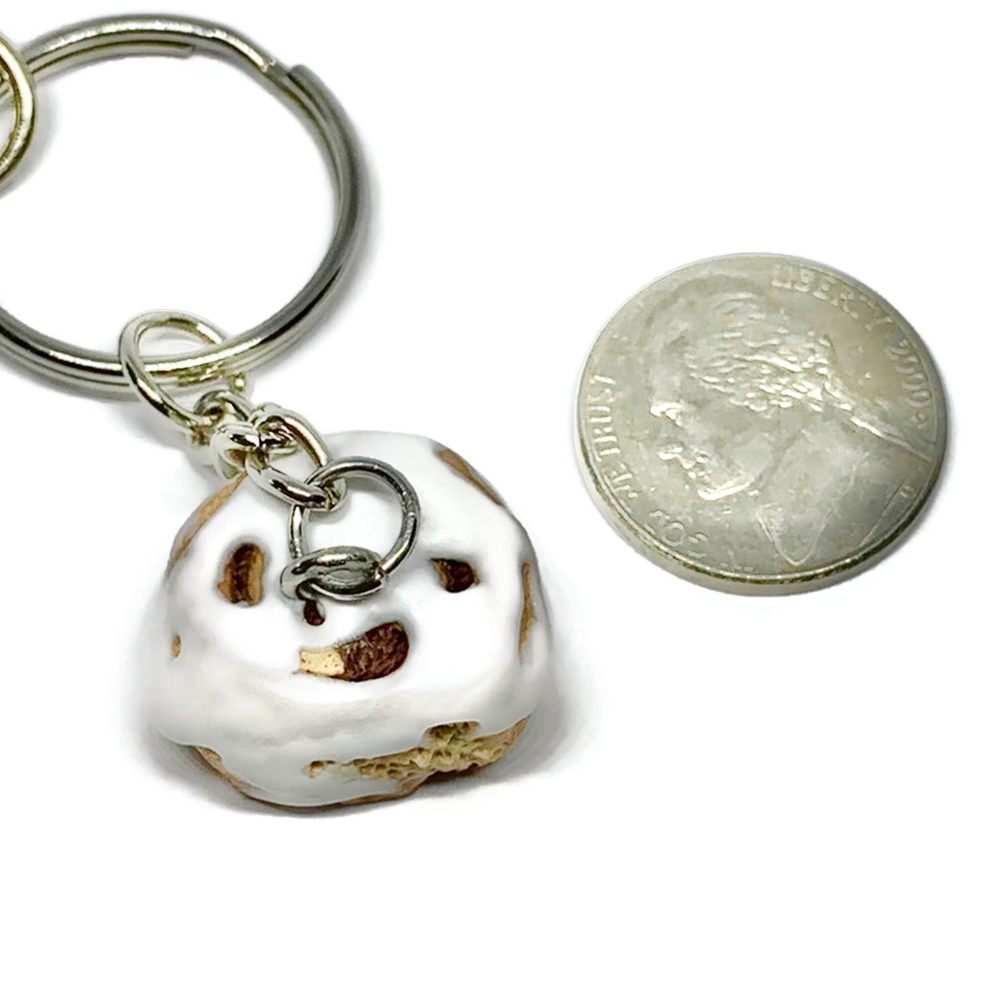 Handmade Cinnamon Roll Keychain Food Keychain Foodie Gift Etsy