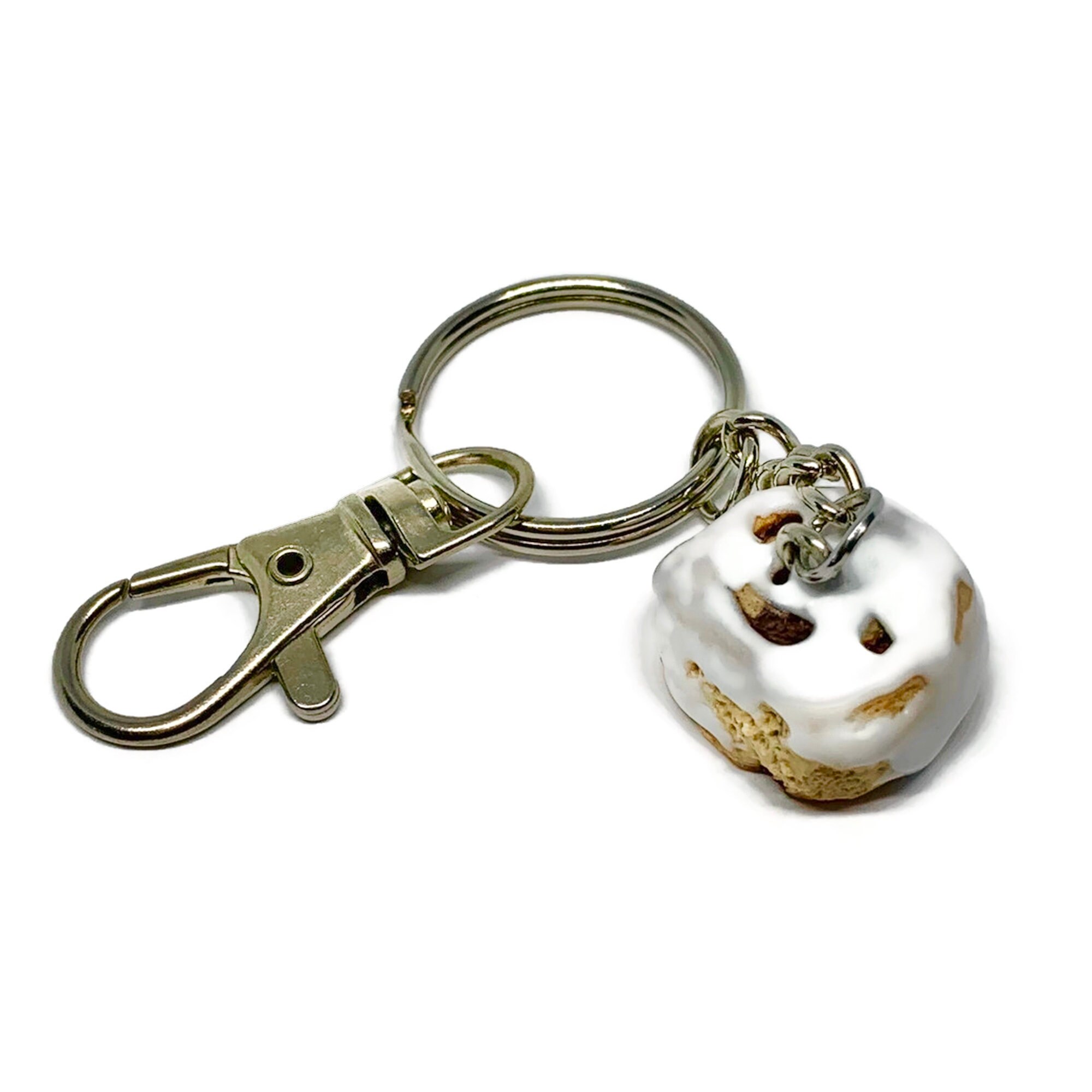 Handmade Cinnamon Roll Keychain Food Keychain Foodie Gift Etsy