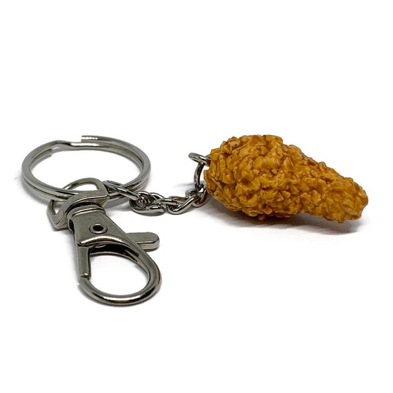 Fried Chicken Drumstick Keychain Gift For Foodies Food Etsy