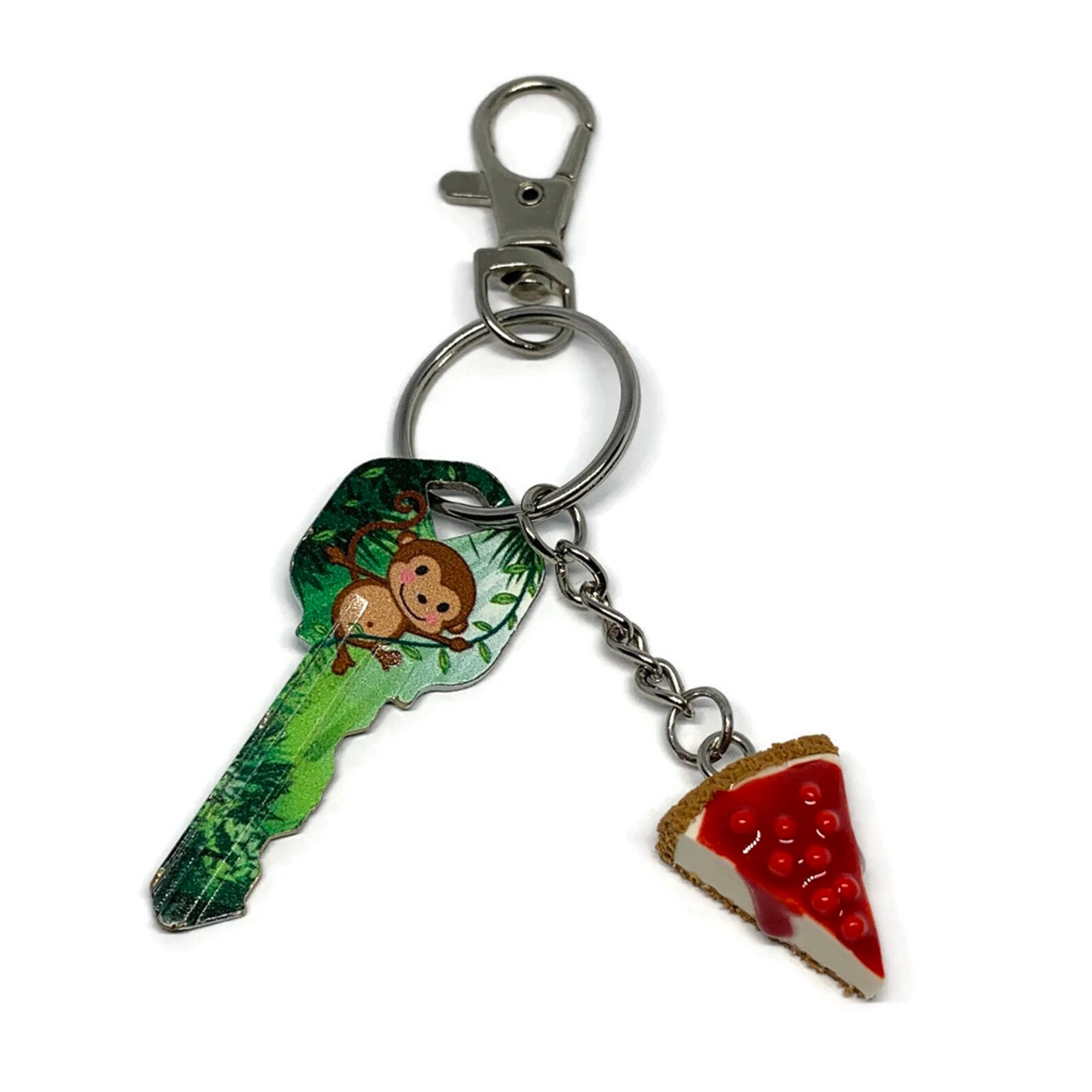 Cherry Cheesecake Keychain Gift for Foodie Food Keychain Etsy