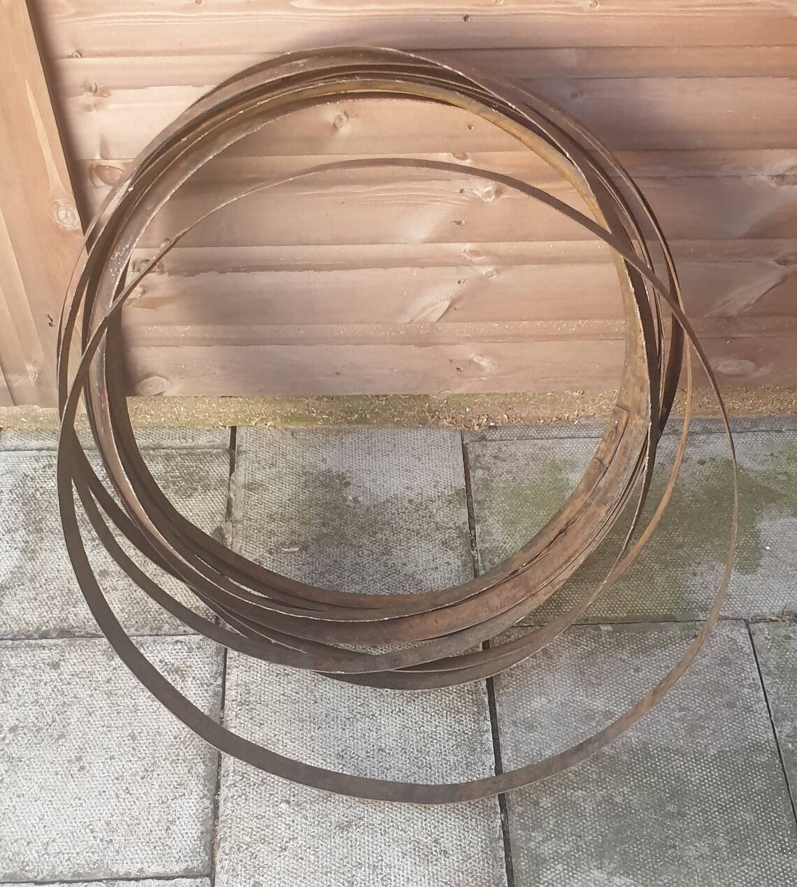 Rustic Whiskey Barrel Hoop Band Ring - Patina Finish - Repurposed Decor/Wearable