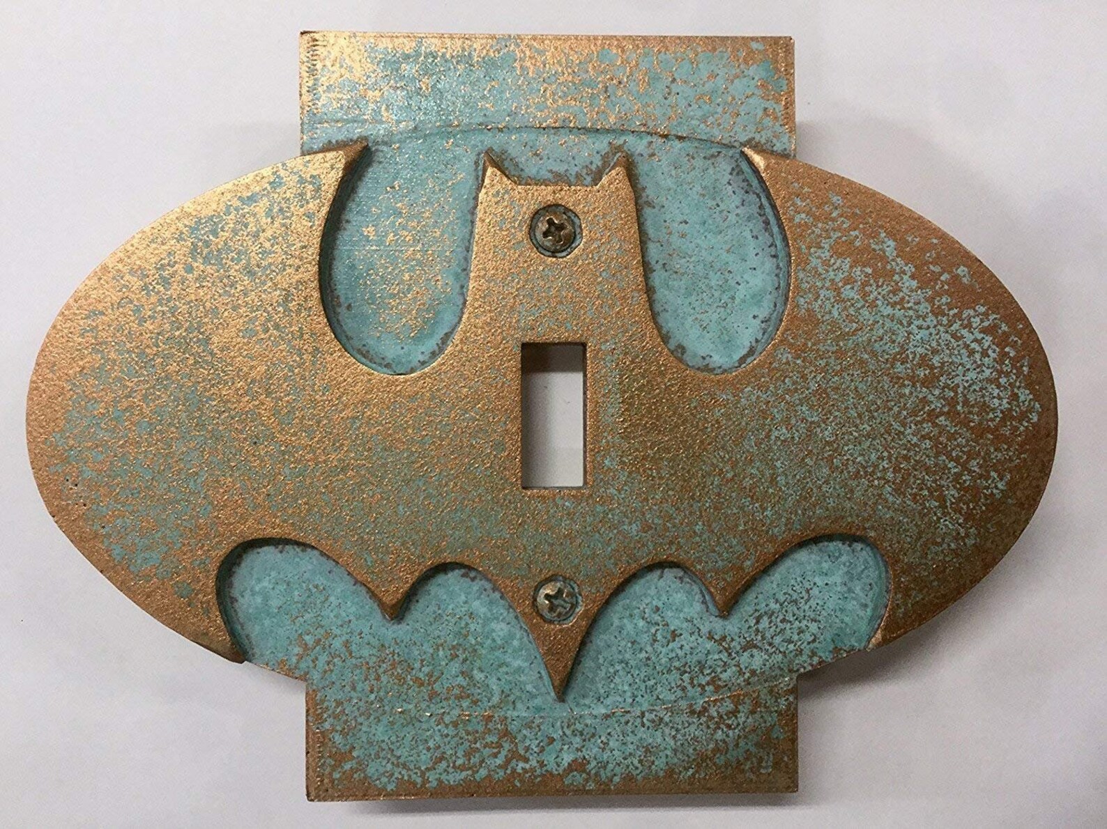 Batman Logo Light Switch Cover aged - Etsy