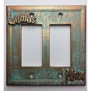 Lumos/Nox - Double Decorator Light/Outlet Cover (Aged)