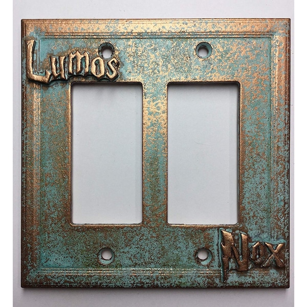 Lumos/Nox - Double Decorator Light/Outlet Cover (Aged)