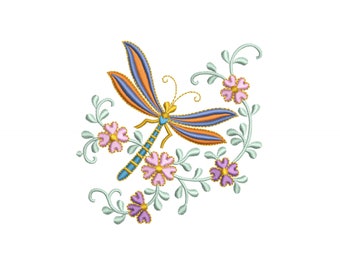Dragonfly Embroidery Design Avaliable for 4x4 Hoop
