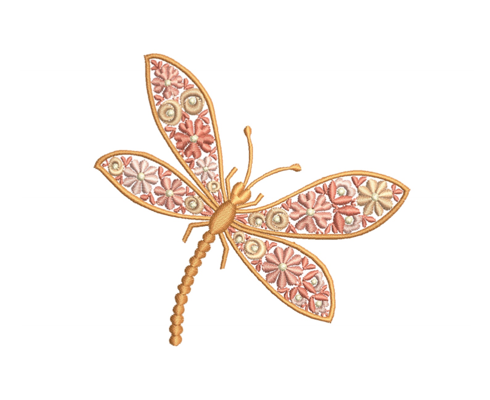 Dragonfly Embroidery Design Avaliable 4x4 Hoop PES HUS DST Etsy