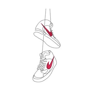 One Line Sneaker Embroidery Design 4 SIZES dst exp hus jef jpx pes vp3 xxx