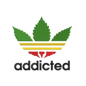 Addicted Embroidery Designs 5 SIZES dst exp hus jef jpx pes vp3 xxx ***1.80 Inch Added***