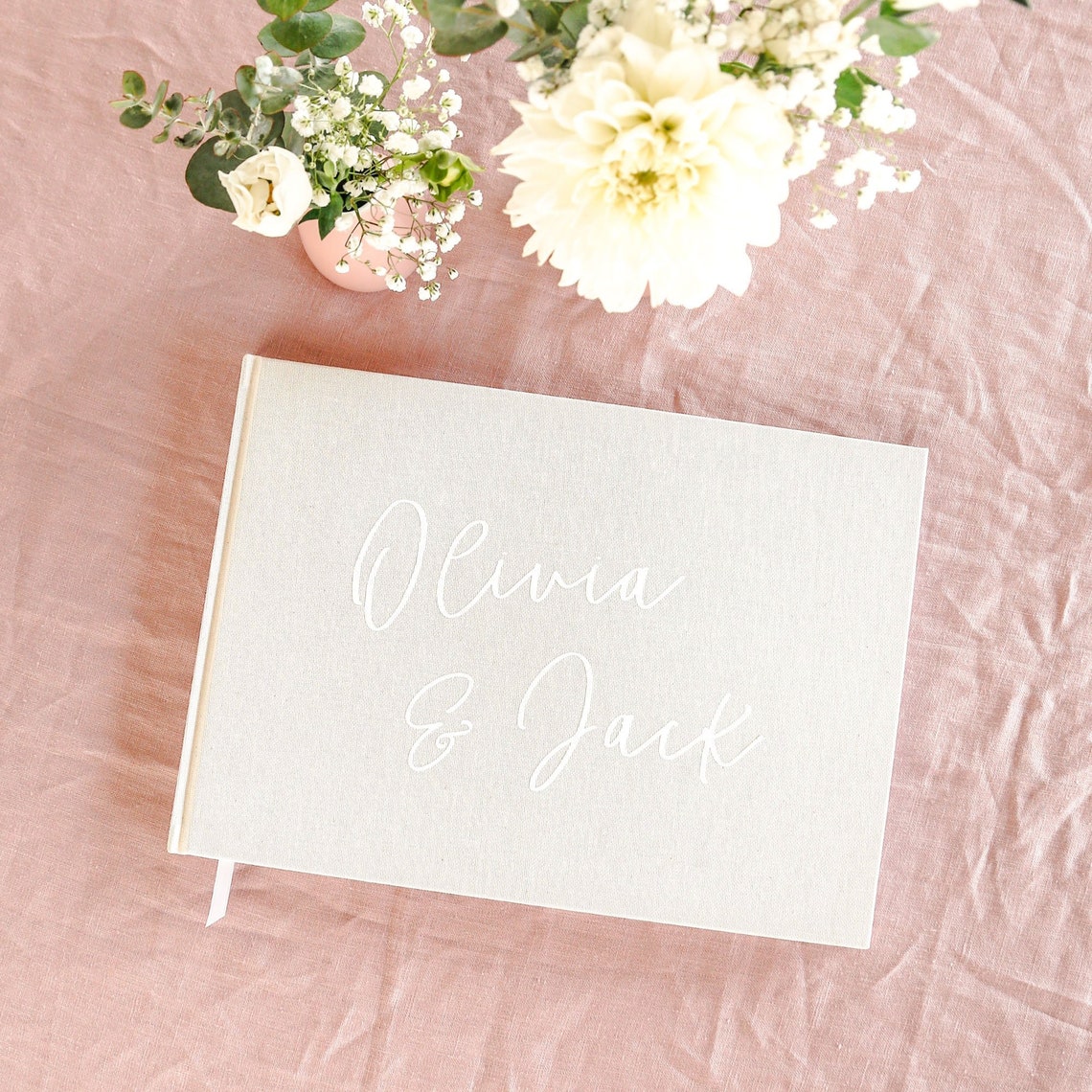 Linen Guest Book Wedding Guest Book A4 Guestbook Etsy Australia