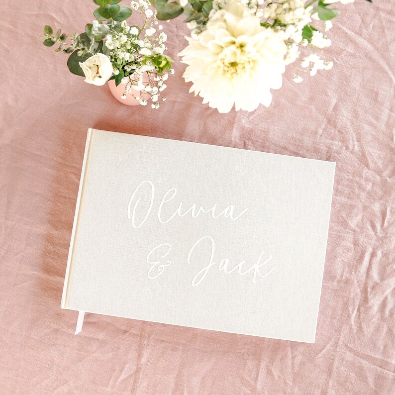 Linen Guest Book Wedding Guest Book A4 Guestbook Etsy Australia