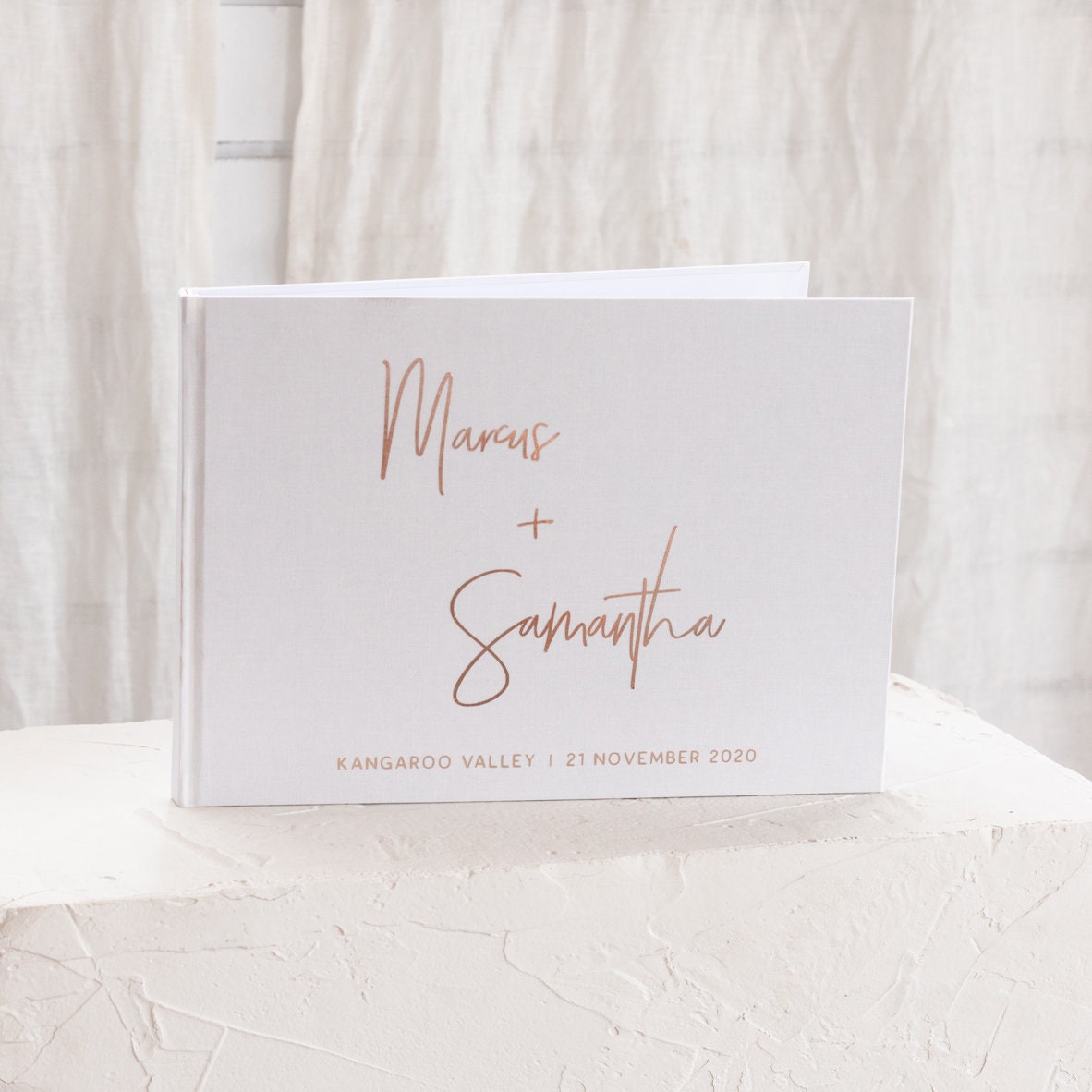 Linen Guest Book Wedding Guest Book A4 Guestbook Etsy Australia