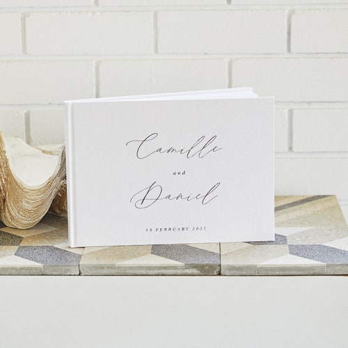 Linen Guest Book Wedding Guest Book A4 Guestbook Etsy Australia