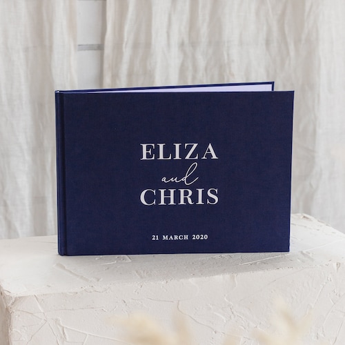 Linen Guest Book Wedding Guest Book A4 Guestbook Etsy Australia