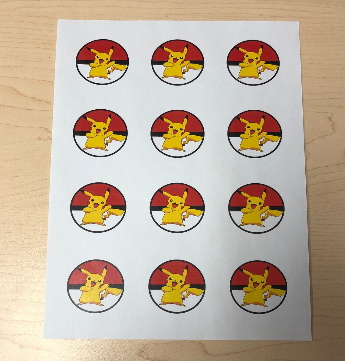 DIY POKEMON Cupcake Topper Pikachu Cupcake Topper Etsy