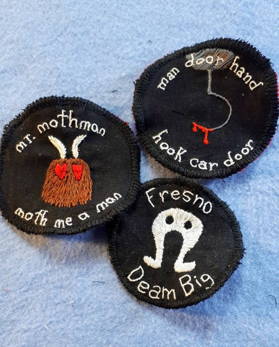Man Door Hand Hook Car Door Hand Embroidered Sew On Patch Funny Meme Patch Urban Legend Meme Urban Legend Joke Patch