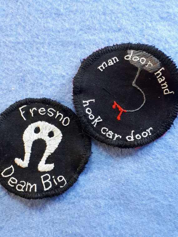 Man Door Hand Hook Car Door Hand Embroidered Sew On Patch Funny Meme Patch Urban Legend Meme Urban Legend Joke Patch