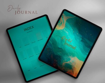 Teal Digital Journal for iPad, Digital Notebook, GoodNotes Journal, Daily Journal, Digital Diary, Notability, XODO by LazordyPress
