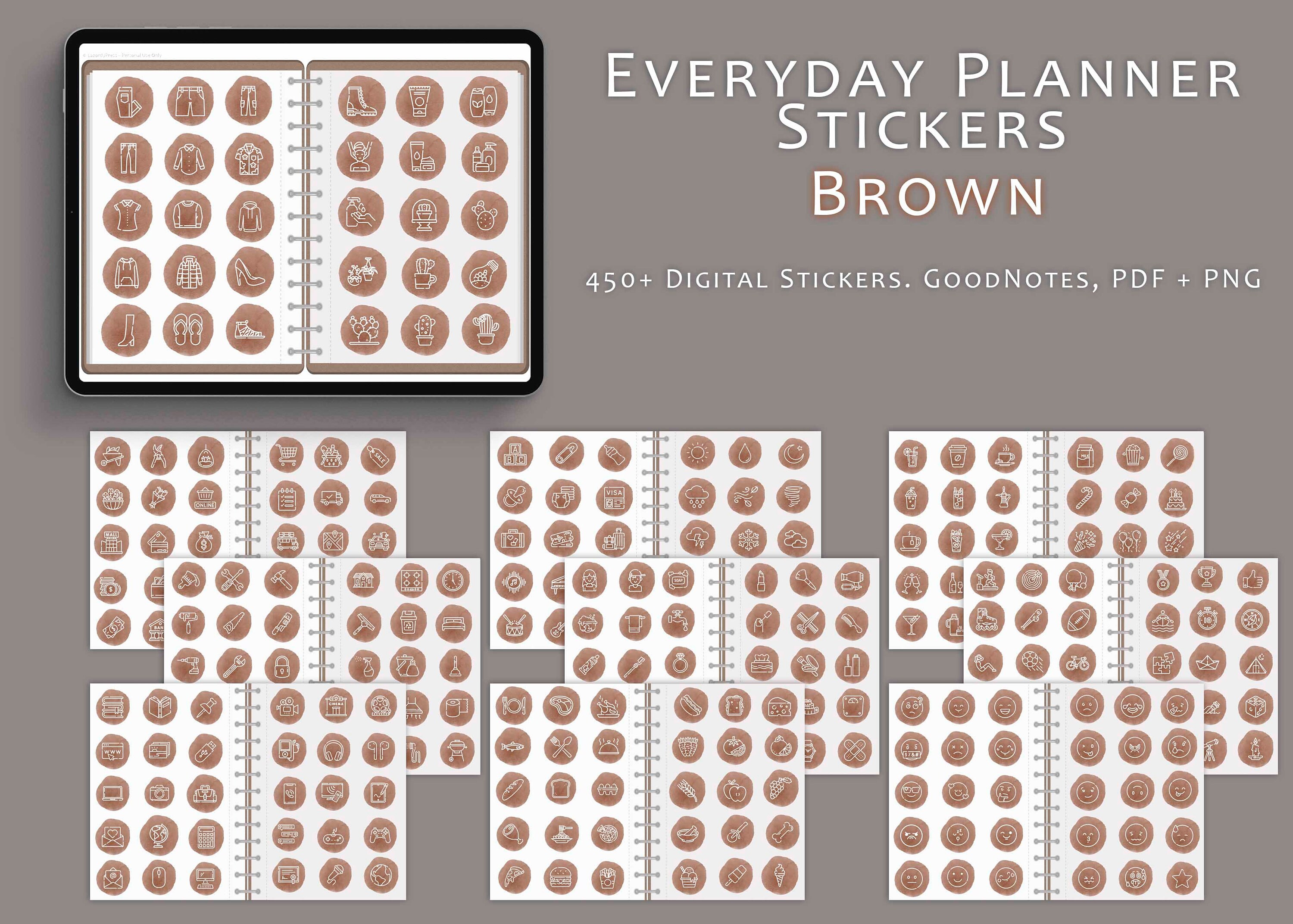 Everyday Life Digital Planner Stickers - Daily Planner Stickers - Pre ...