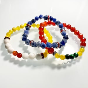 The Hedgehog Heroes Bracelets (Sodalite, Agate, Carnelian)