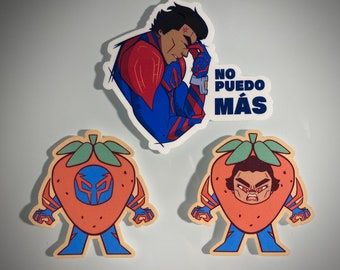 Miguel O' Hara: "No Puedo Más" UPDATED & Miguel Strawberries (superhero sticker)