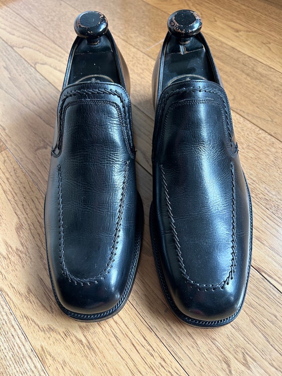 Vintage Crockett & Jones Black Loafers UK 9 D Walton Made in  display picture 1